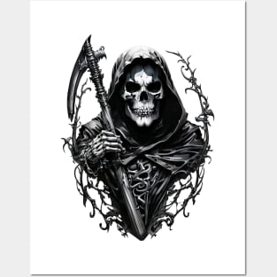 Black&White Grim Reaper Posters and Art